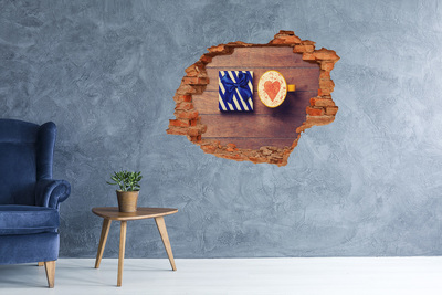 Fali matrica lyuk a falban Kávés ajándék szívvel