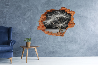 Fali matrica lyuk a falban Pitypang virágok betonban