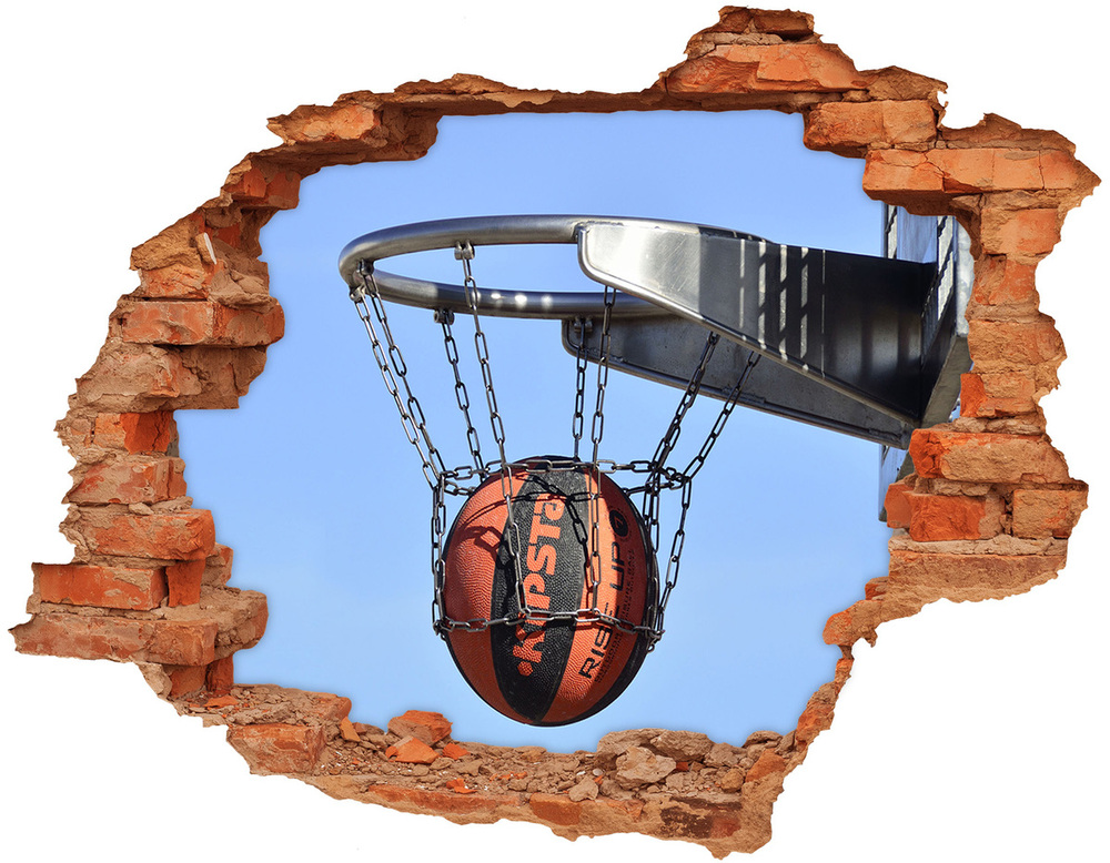 Fali matrica lyuk a falban Kosárlabda
