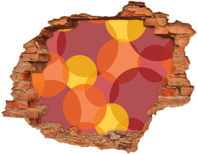 Fali matrica lyuk a falban Színes körök beton alapon