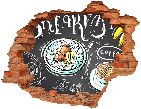 Fali matrica lyuk a falban Retro reggeli