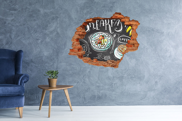 Fali matrica lyuk a falban Retro reggeli