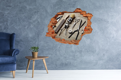 Fali matrica lyuk a falban Fodrászműhely