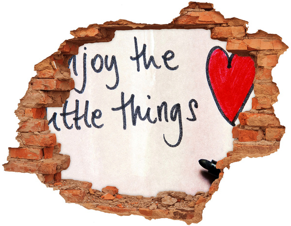 Fali matrica lyuk a falban Egy sérült fal felirattal