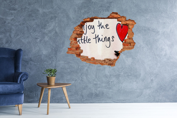 Fali matrica lyuk a falban Egy sérült fal felirattal