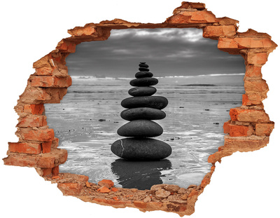 Fali matrica lyuk a falban Kőtornyok a tengerparton