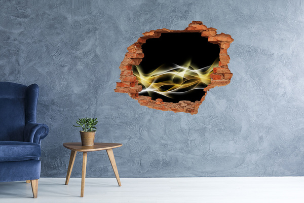 Fali matrica lyuk a falban Az arany repedés a falon