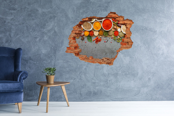 3d-s lyukat fali matrica Egy fűszerekkel teli konyha