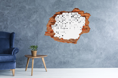 3d-s lyukat fali matrica Romos fal digitális mintával