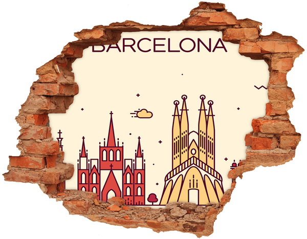 3d-s lyukat fali matrica Felirattal barcelona