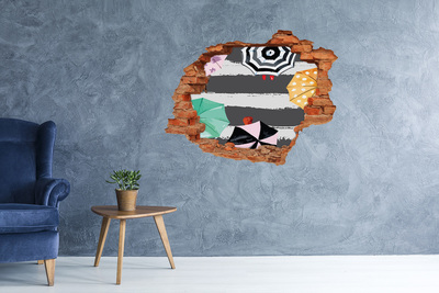 3d-s lyukat fali matrica Titokzatos strand napernyőkkel