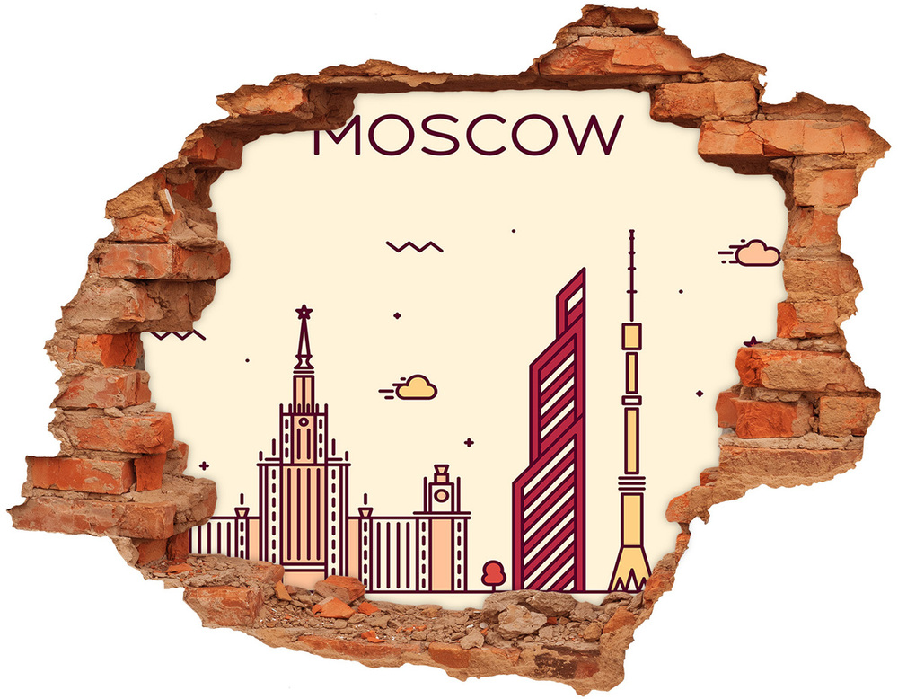 3d-s lyukat fali matrica Moszkva épületek