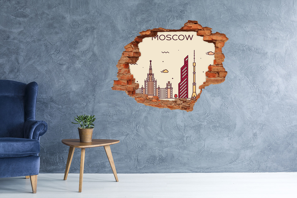 3d-s lyukat fali matrica Moszkva épületek