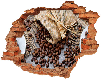 3d-s lyukat fali matrica Kávé egy romos falban