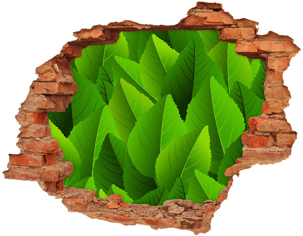 3d-s lyukat fali matrica Zöld levelek