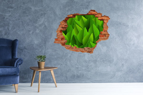 3d-s lyukat fali matrica Zöld levelek