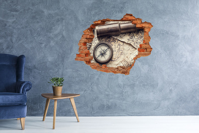 3d-s lyukat fali matrica Ókori térkép iránytűvel