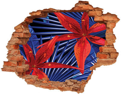 3d-s lyukat fali matrica Virágos színpompa