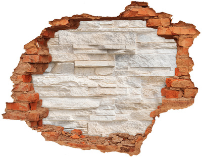 3d-s lyukat fali matrica Sérült fal kőburkolattal