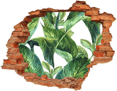 3d-s lyukat fali matrica Egy zöld oázis betonban