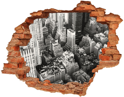 3d-s lyukat fali matrica Kilátás a városi dzsungelre