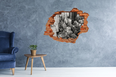 3d-s lyukat fali matrica Kilátás a városi dzsungelre