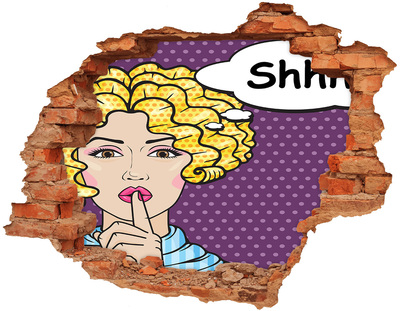 3d-s lyukat fali matrica Egy nő titokzatos mosollyal