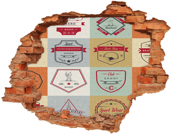 3d-s lyukat fali matrica Gördeszkapark a városban