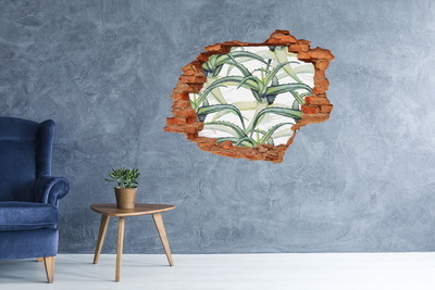 3d-s lyukat fali matrica Egy zöld oázis betonban