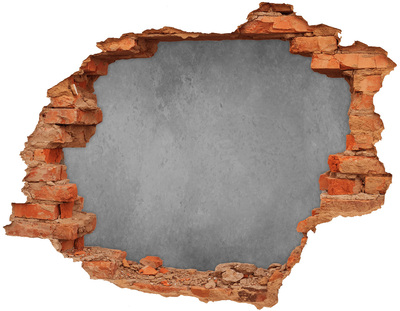 3d lyuk fal dekoráció Repedt fal, kilátással a betonra