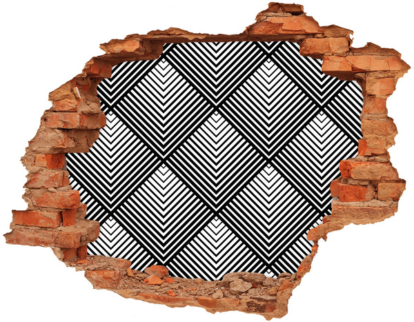 3d lyuk fal dekoráció Geometria a hulladékban