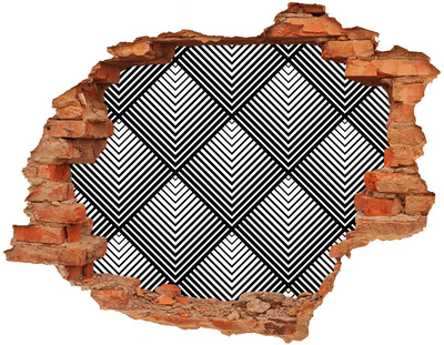 3d lyuk fal dekoráció Geometria a hulladékban