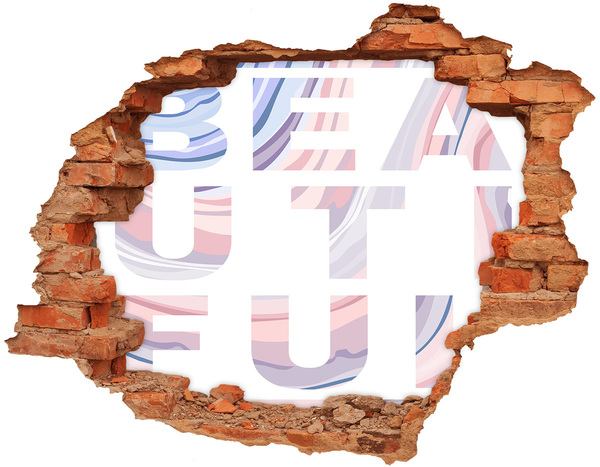 3d lyuk fal dekoráció Elvont hullámok