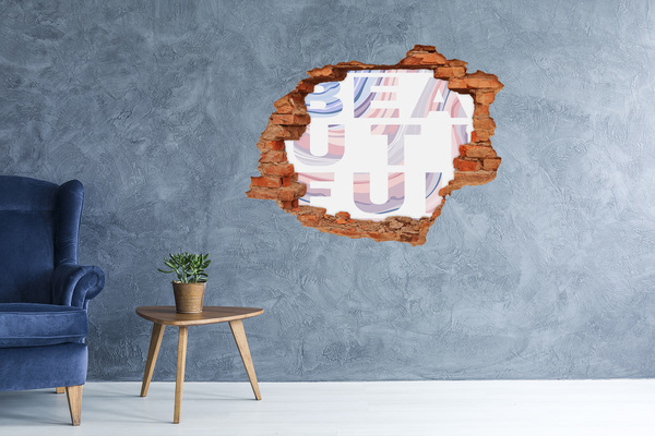3d lyuk fal dekoráció Elvont hullámok