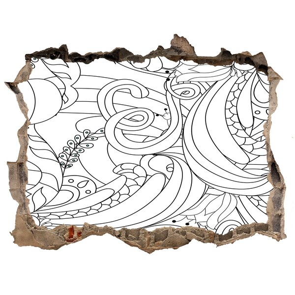 Fali matrica lyuk a falban Lyuk a falban virágminta