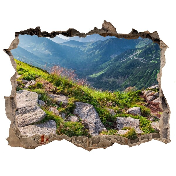 Fali matrica lyuk a falban Hegyi kilátás völgyvel