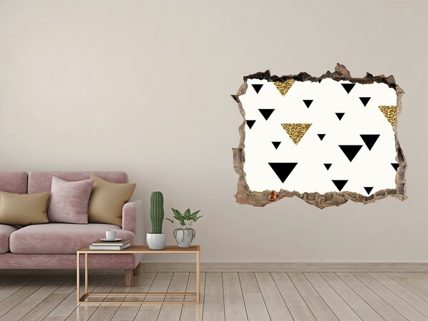 Fali matrica lyuk a falban Modern dizájn háromszögekkel