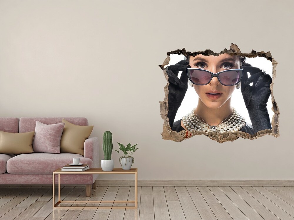 Fali matrica lyuk a falban Nő szemüveg