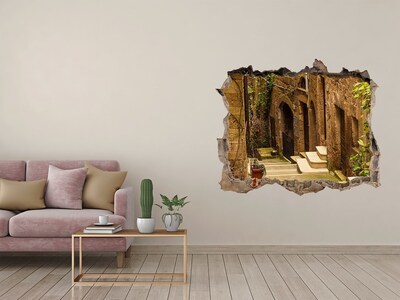 Fali matrica lyuk a falban Egy bájos utca a városban