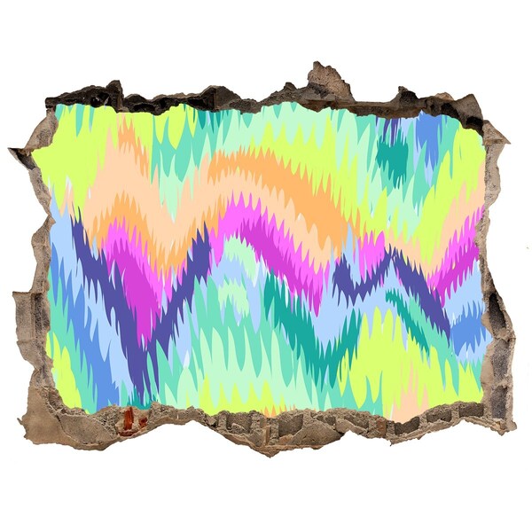 Fali matrica lyuk a falban Színes hullám a falon