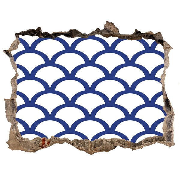 Fali matrica lyuk a falban Kék árnyalatú hullámok