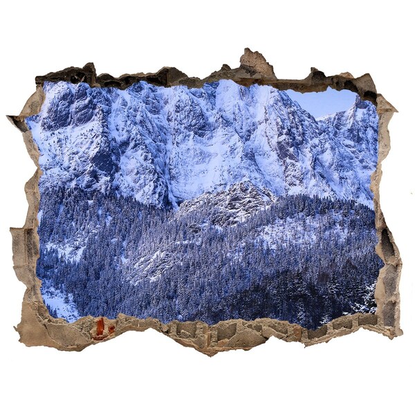 Fali matrica lyuk a falban Hegyi táj téli tájban