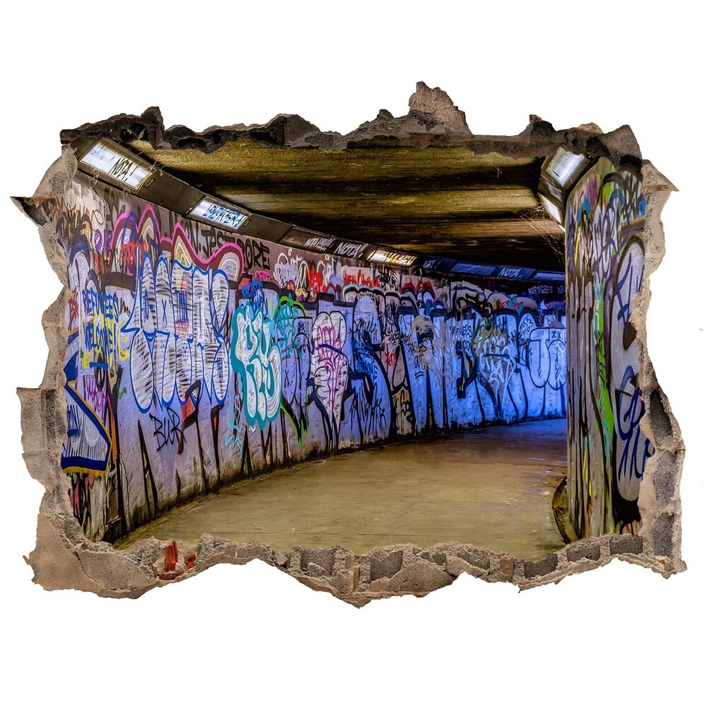Fali matrica lyuk a falban Graffiti a metróban