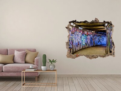 Fali matrica lyuk a falban Graffiti egy városi alagútban