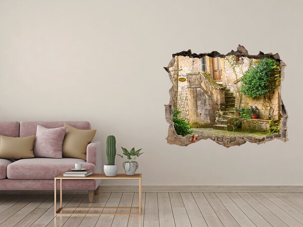 Fali matrica lyuk a falban Bájos lépcsők egy ősi városban