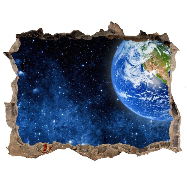 Fali matrica lyuk a falban Kozmikus kilátás egy lyukból a falban