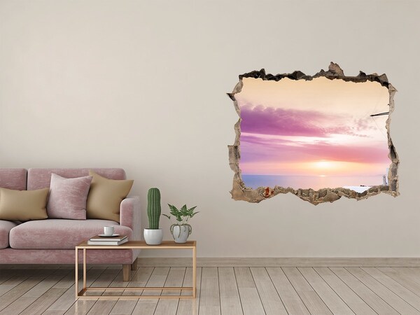 Fali matrica lyuk a falban Kilátás a görög szigetre