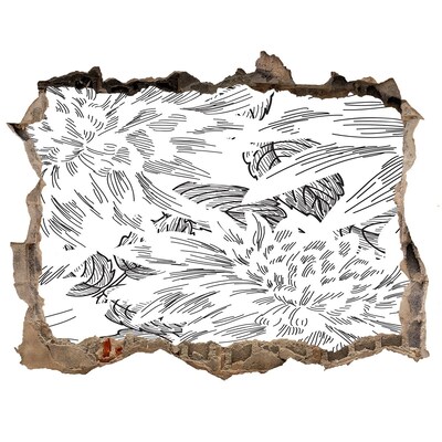 Fali matrica lyuk a falban Lyuk a falban virágminta