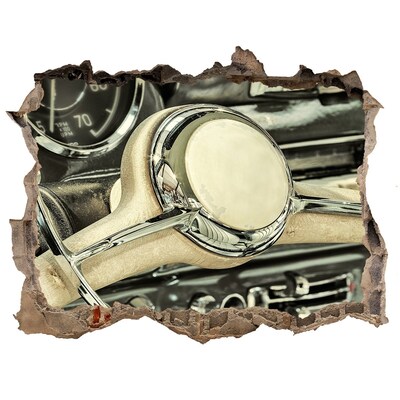 Fali matrica lyuk a falban Egy klasszikus autó stílusos vezetőfülkéje