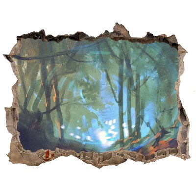 Fali matrica lyuk a falban Titokzatos erdő a holdfényben